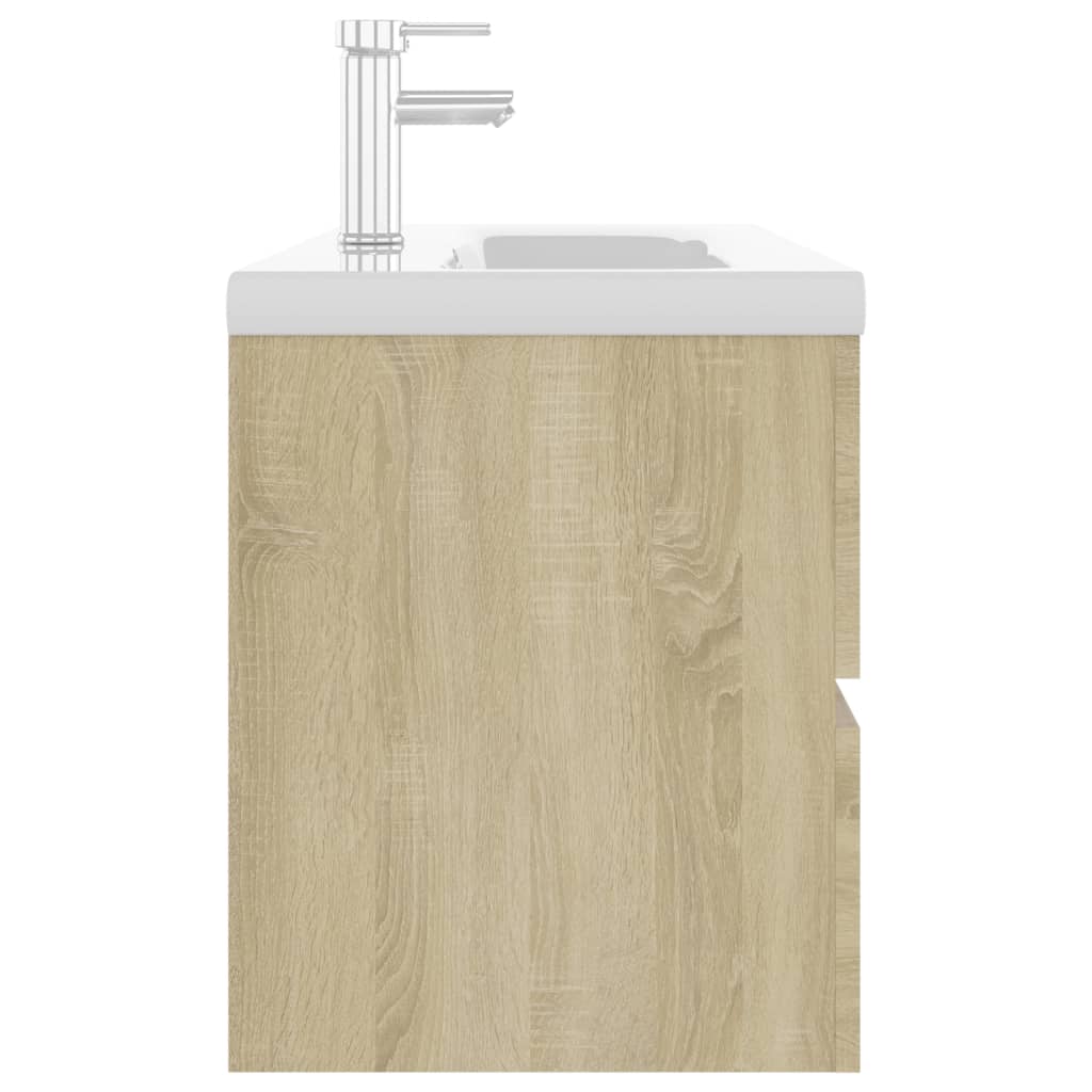 Sink Cabinet with Built-in Basin Sonoma Oak Engineered Wood - 90 x 38.5 x 45 cm