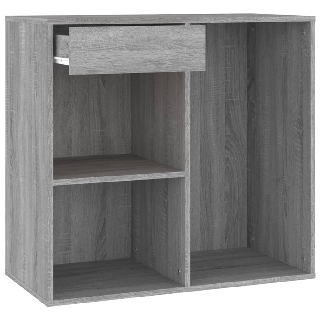 LED Dressing Table with Cabinets Grey Sonoma Engineered Wood