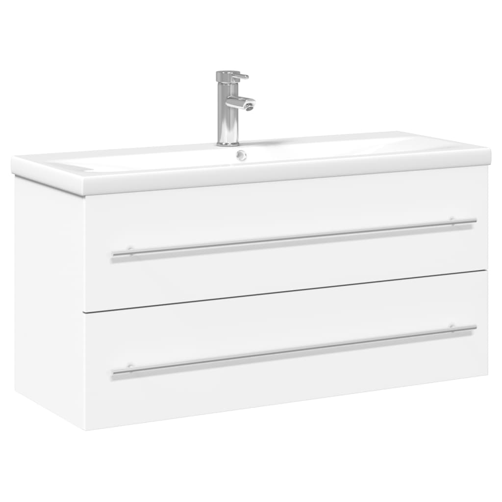 Bathroom Sink Cabinet with Basin White 100 x 38.5 x 48 cm